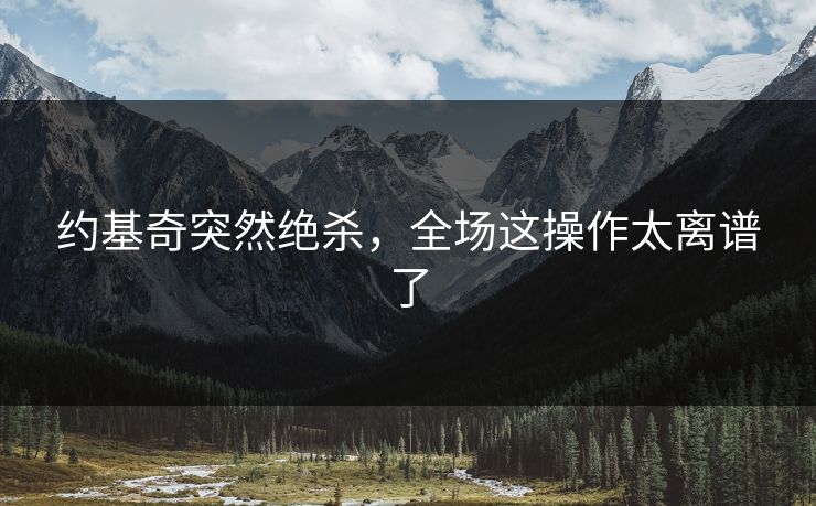 约基奇突然绝杀，全场这操作太离谱了